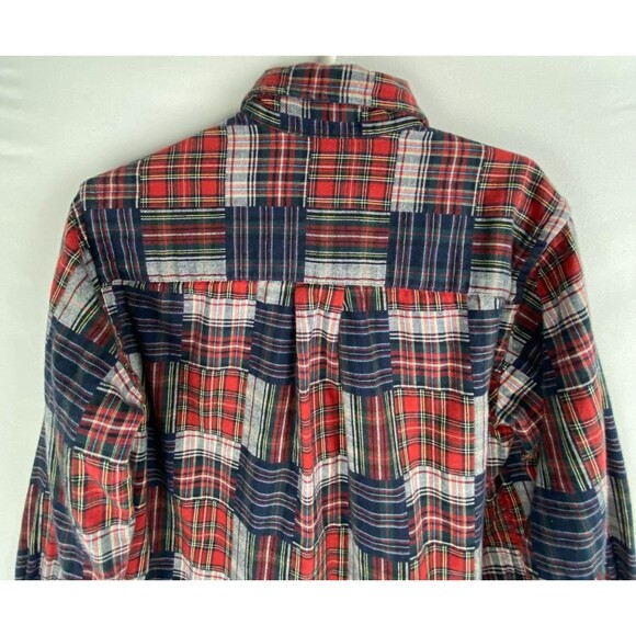 Brooks Brothers Fleece Shirt Boys XS Madras Plaid Button Down 100% Cotton - Picture 10 of 11